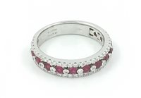Anneau World Diamond Group Femme in Or blanc Rubino 0.66 Ct AFMG001WDIRUR - AFMG001WDIRUR